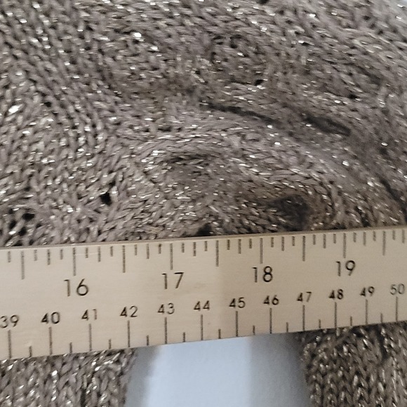 J. Crew Cable Knit Pullover Sweater Size‎ XS Honeycomb Metallic Neutral Cozy - Picture 6 of 8